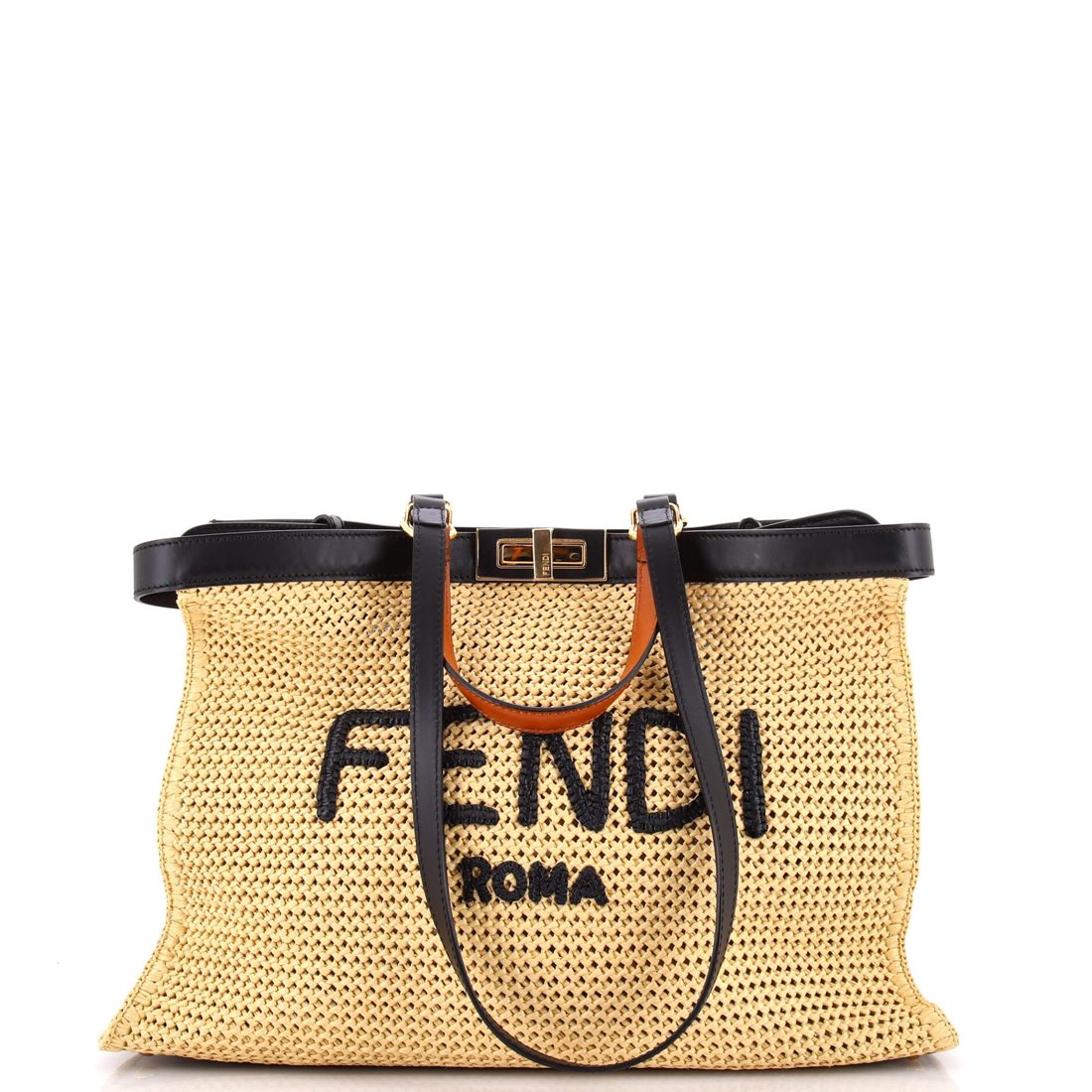Fendi Peekaboo X-Tote Raffia Medium
