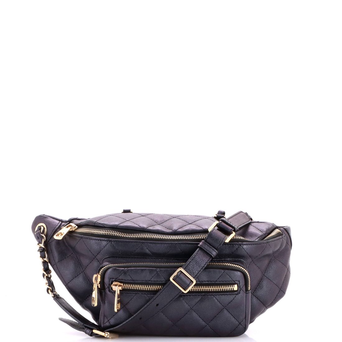 Chanel All About Waist Bag Quilted Iridescent Calfskin Small