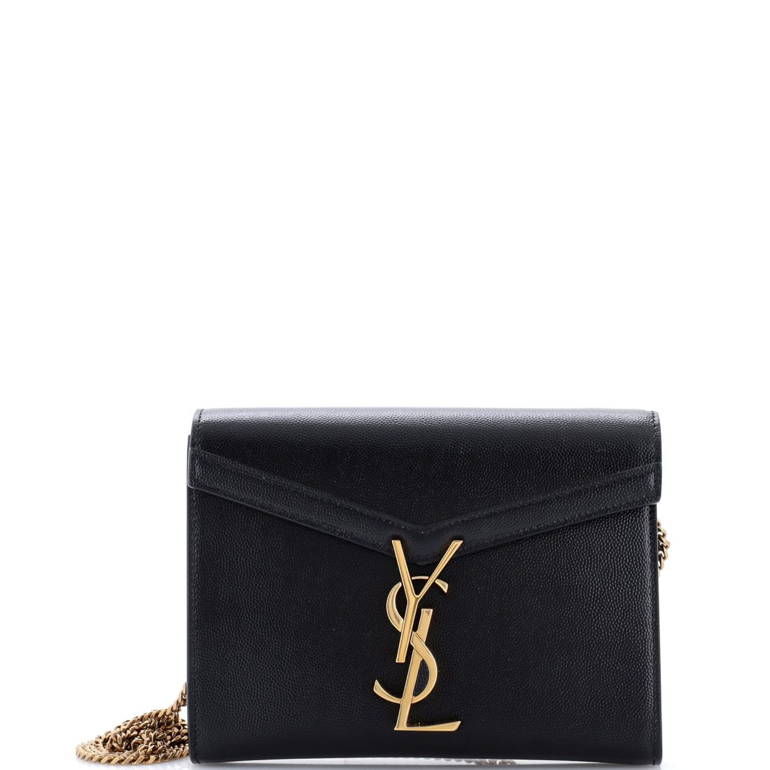 Saint Laurent Cassandra Chain Shoulder Bag Leather Small
