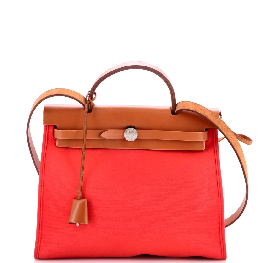Hermes Herbag Zip Leather and Toile 31