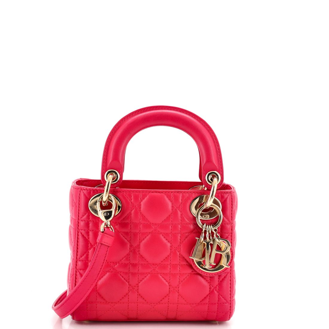 Christian Dior Lady Dior Bag Cannage Quilt Lambskin Mini