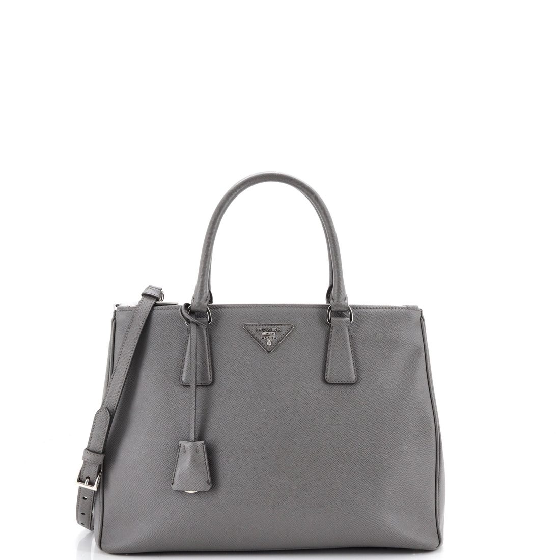 Prada Double Zip Lux Tote Saffiano Leather Medium