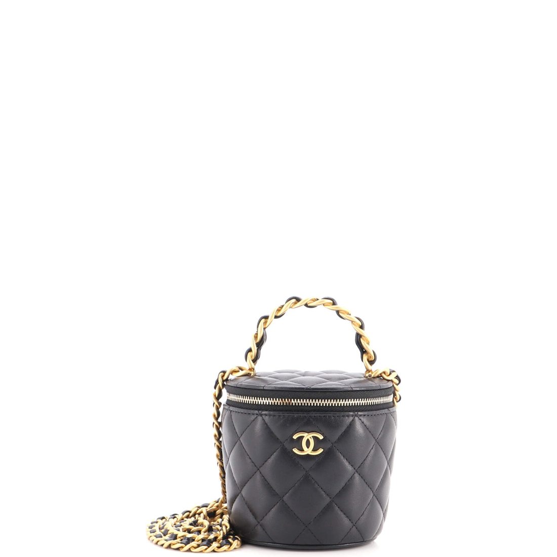 Chanel Afternoon Tea Vanity Bucket Bag Quilted Lambskin Mini