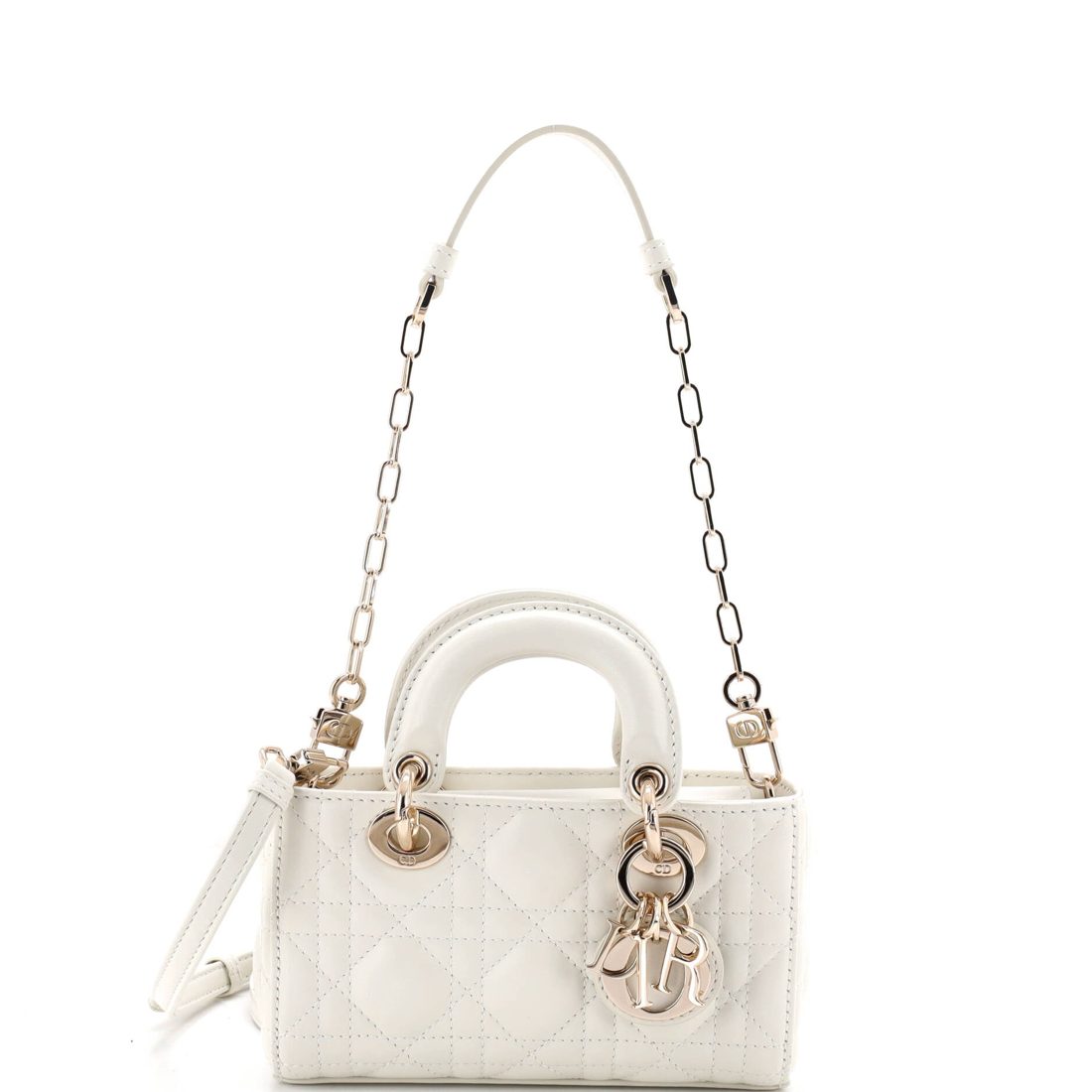 Christian Dior Lady D-Joy Bag Cannage Quilt Lambskin Micro