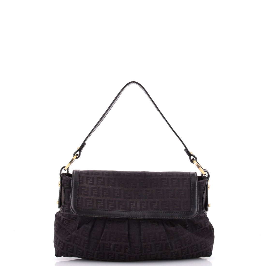 Fendi Chef Flap Bag Zucchino Canvas Small