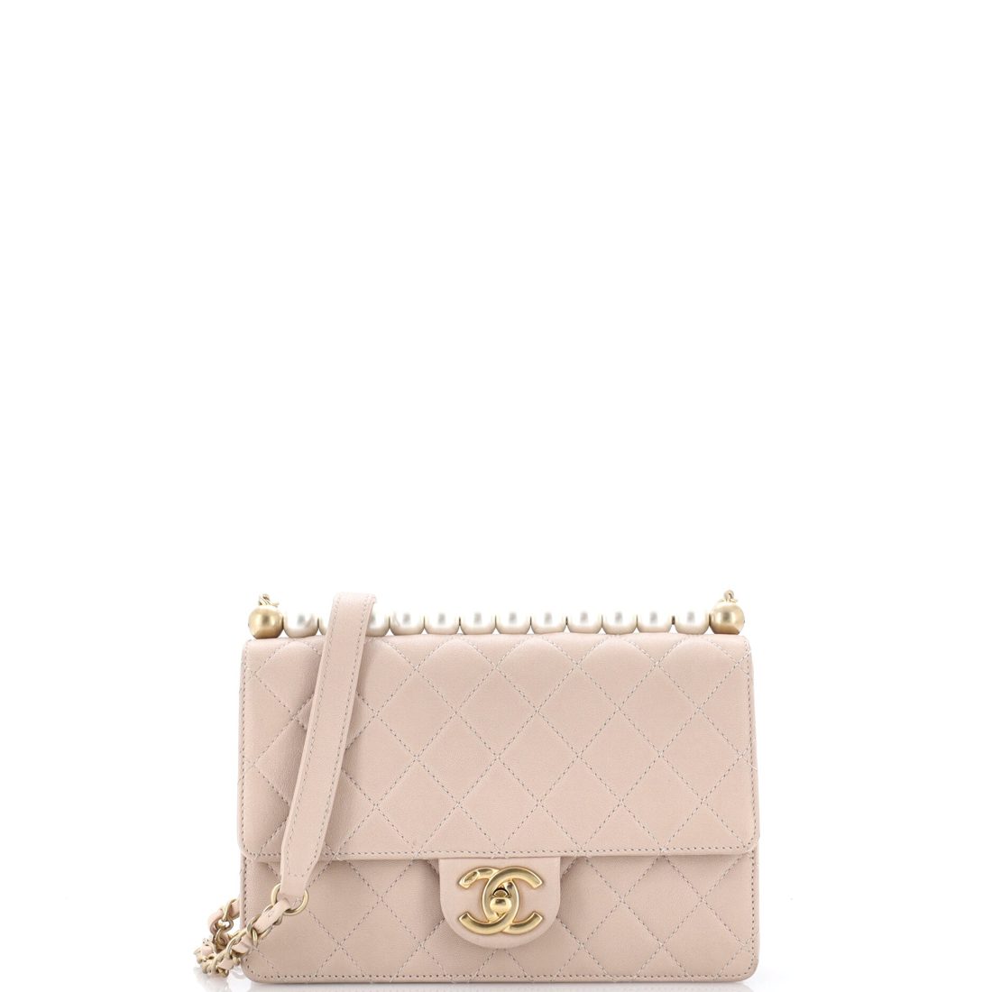 Chanel Chic Pearls Flap Bag Quilted Lambskin Small