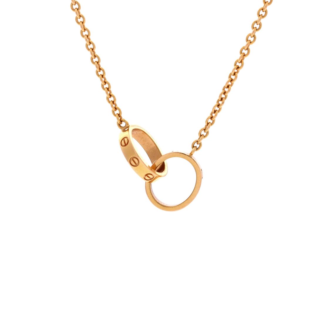 Cartier Love Interlocking Necklace 18K Rose Gold 