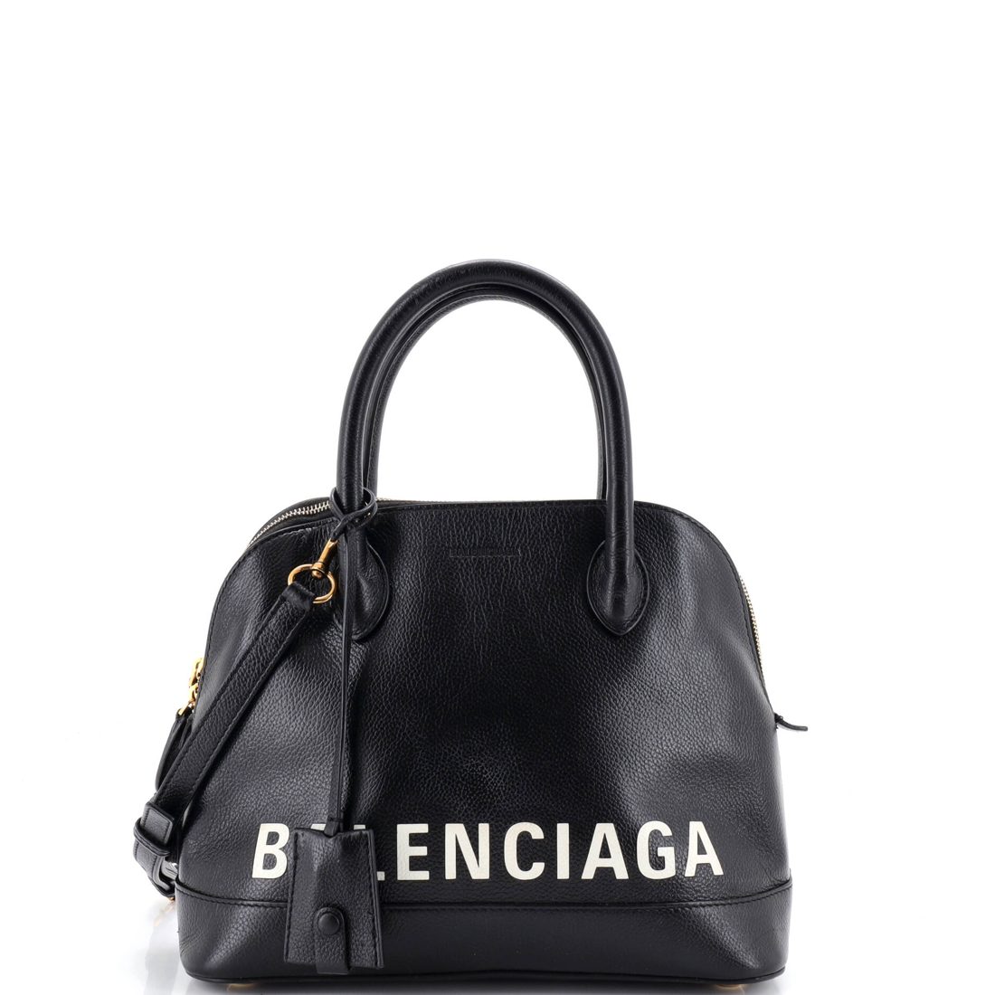 Balenciaga Logo Ville Bag Leather Small