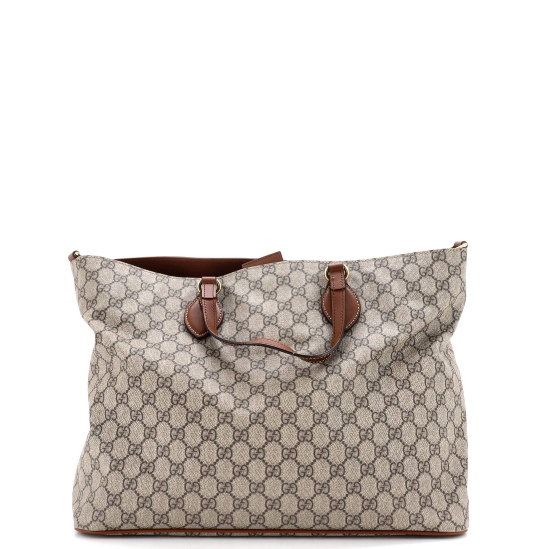 Gucci Convertible Soft Tote GG Coated Canvas with Leather Medium
