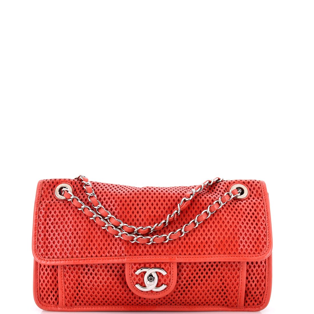 Chanel Up In The Air Flap Bag Perforated Leather Medium