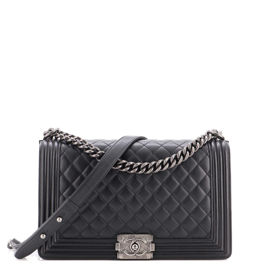 Chanel Boy Flap Bag Quilted Calfskin New Medium