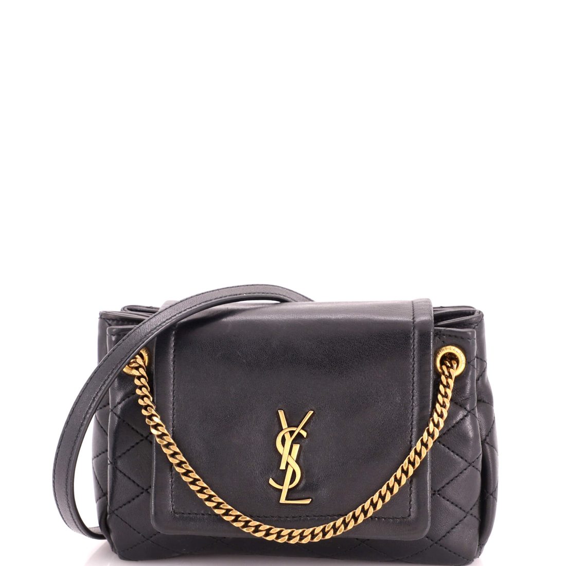 Saint Laurent Nolita Satchel Quilted Leather Mini
