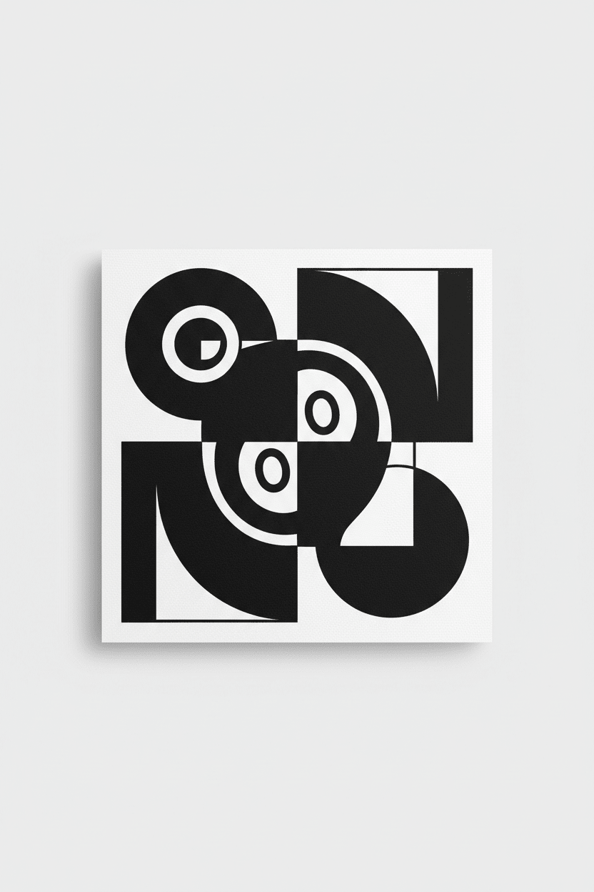 Bold Abstract No. 1 — Black & White Wall Art