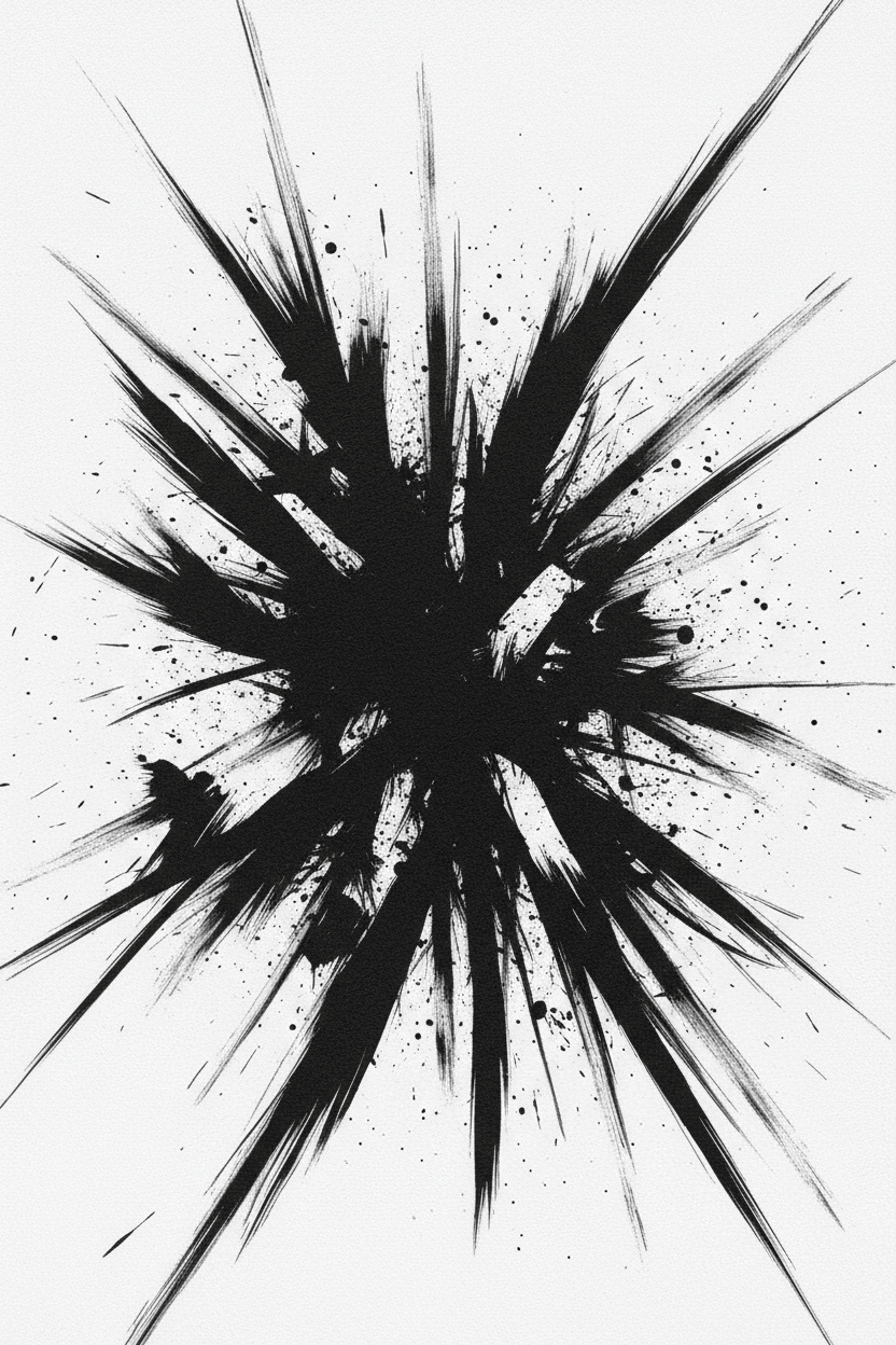 Bold Abstract No. 2 — Black & White Wall Art