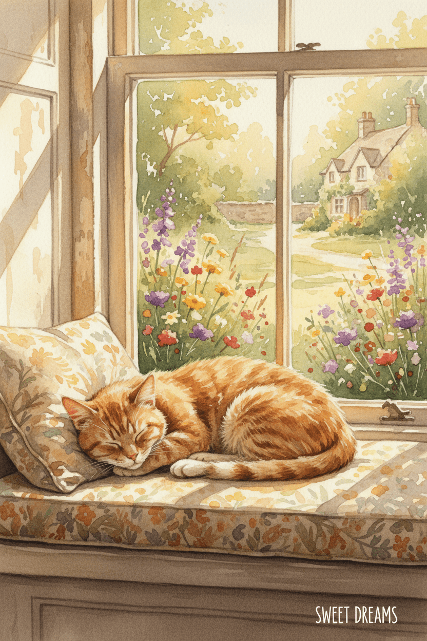 Whimsical Cat Art Collection: Instant High-Res Digital Prints for Cozy Homes view 3