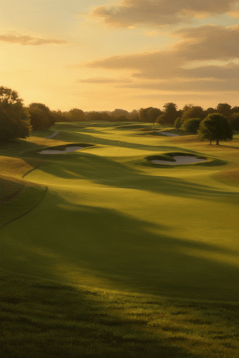 Digital Golf Art: Tranquil Fairways Print - Perfect Gift for Golf Enthusiasts & Home Decor