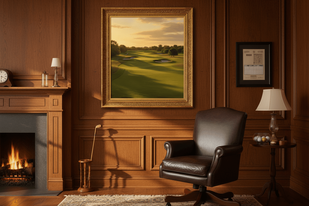 Digital Golf Art: Tranquil Fairways Print - Perfect Gift for Golf Enthusiasts & Home Decor view 2