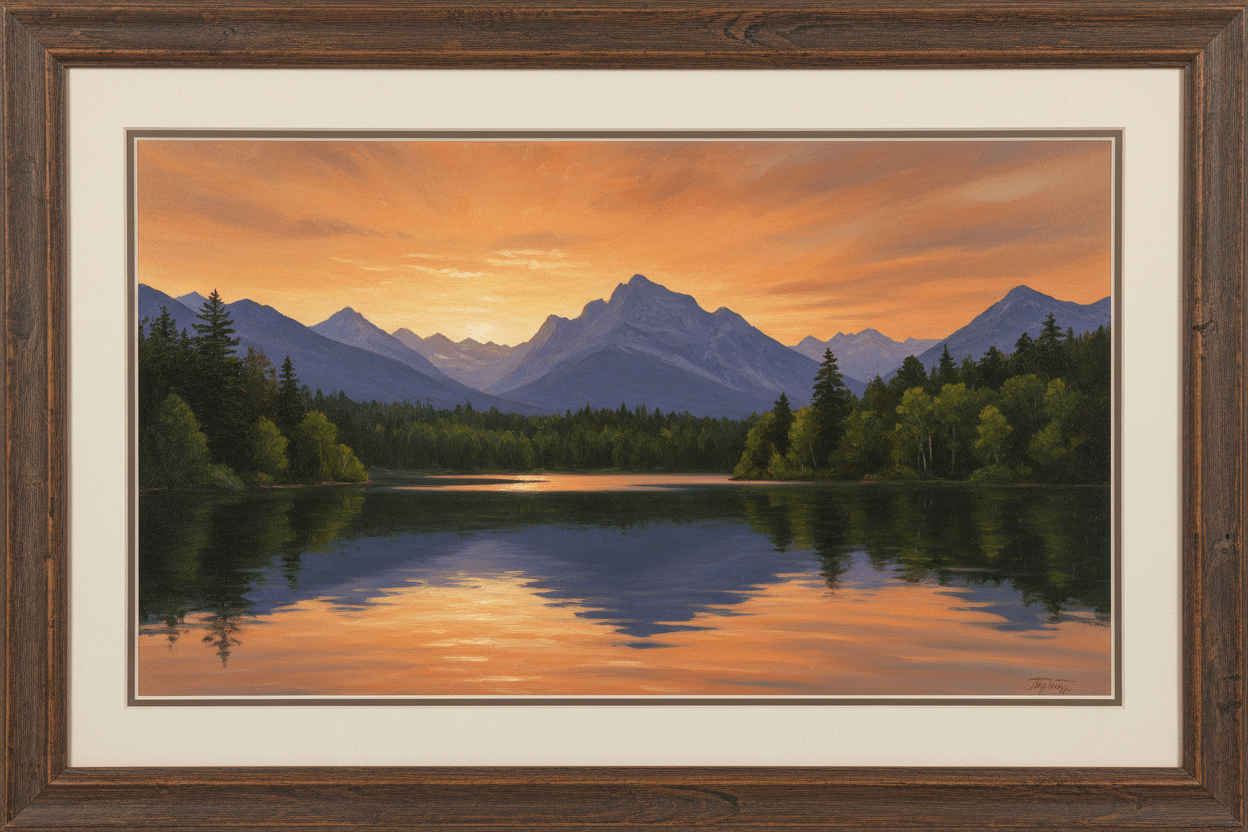 Spectacular Lakeview Sunrise Art Print - High-Res Digital Download for Vibrant Home Decor