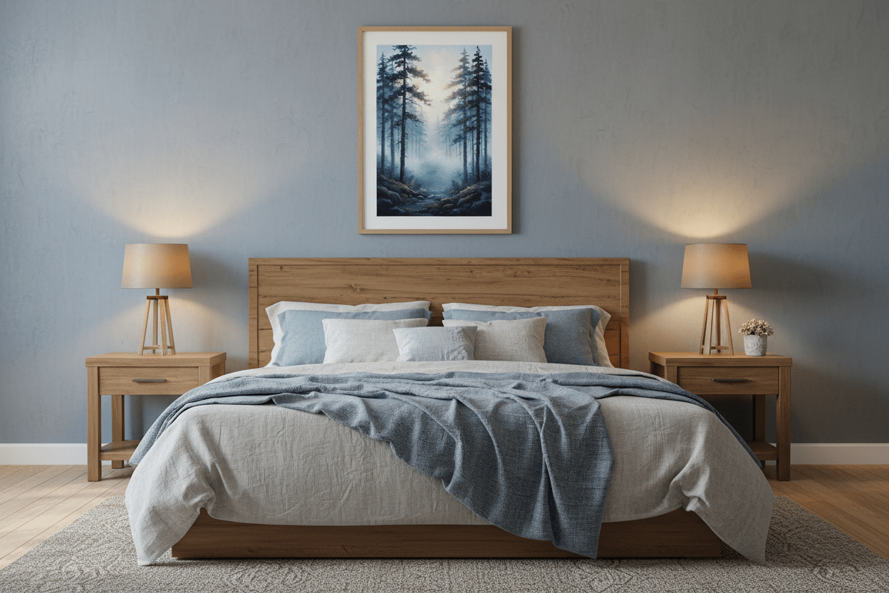 Misty Mountain Forest Wall Art Print view 2