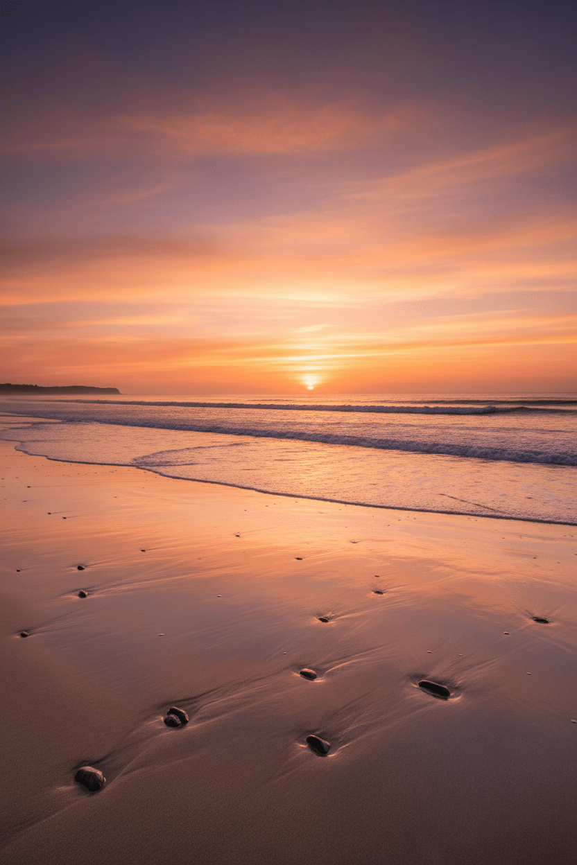 Sunset Beach Landscape Print