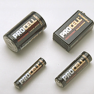 Procell alkaline batteries in multiple sizes