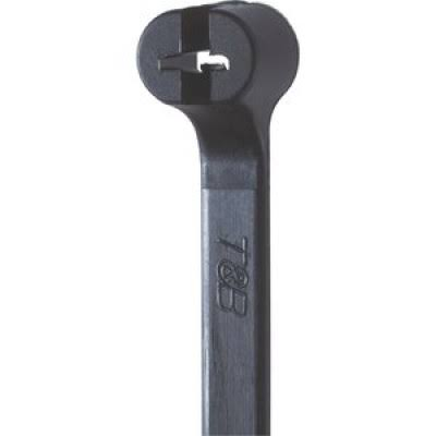 Black cable tie for bundling wire and cable