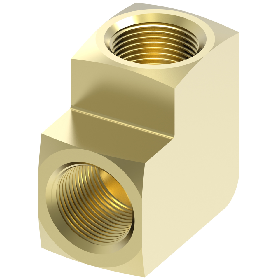 Brass pipe elbow