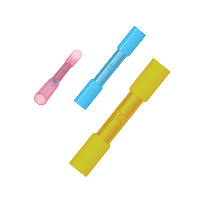 Heat shrink butt connectors for wire splices