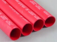 Red heavy-wall heat shrink tubing