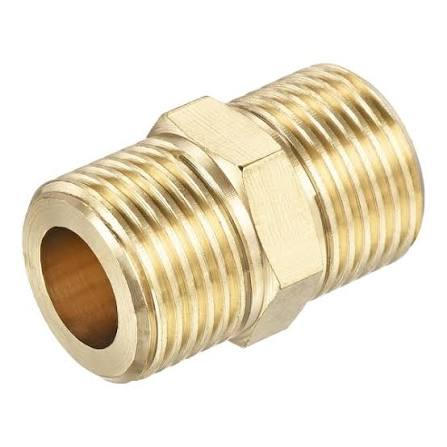 Brass hex nipple