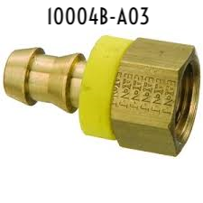 Brass female-thread hose-barb adapter