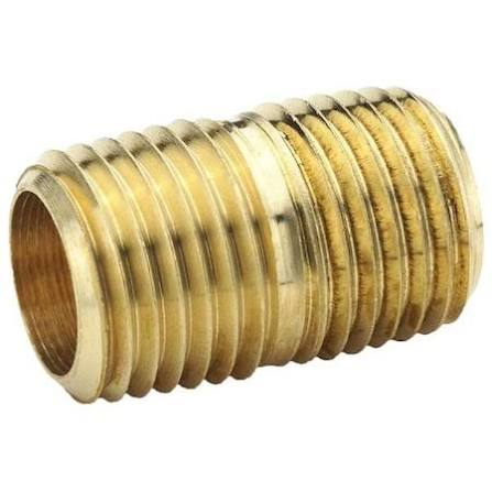 Brass pipe close nipple