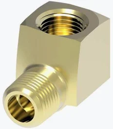 Brass pipe elbow