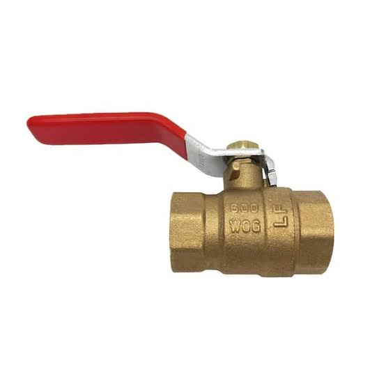 Brass ball valve with lever handle