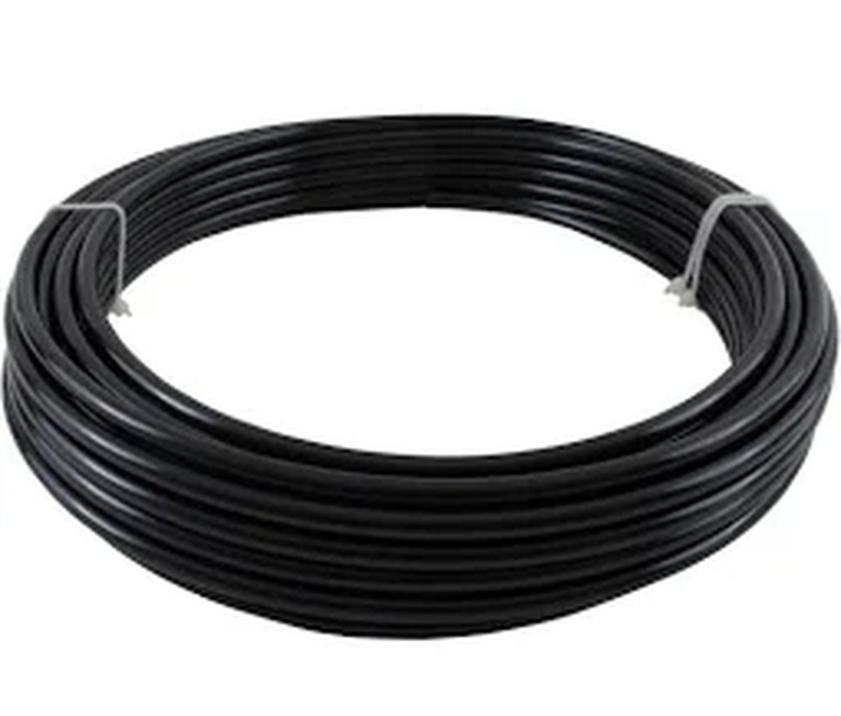 Coil of black nylon air brake tubing