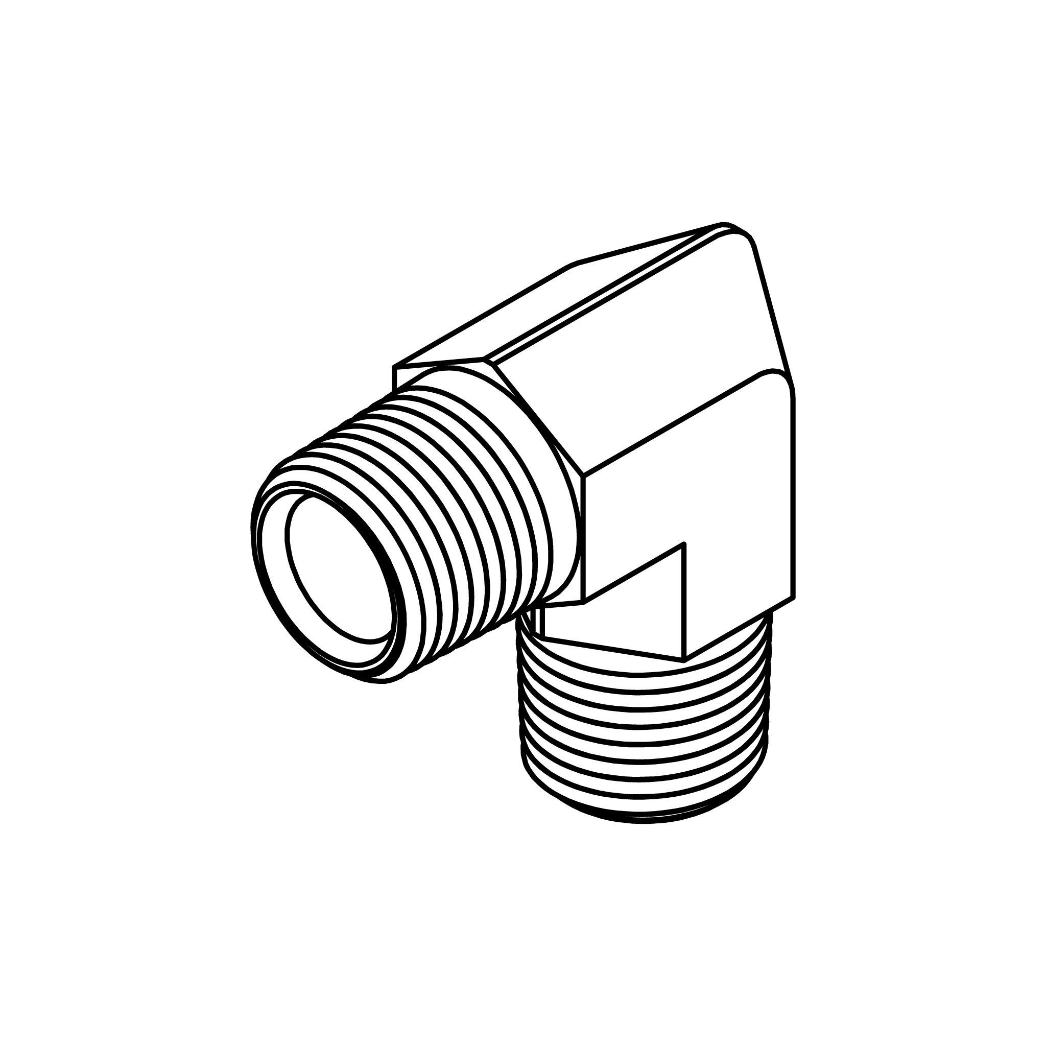 Tompkins steel hydraulic fitting