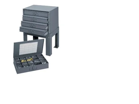 Durham metal storage cabinet and compartment box for organizing small parts