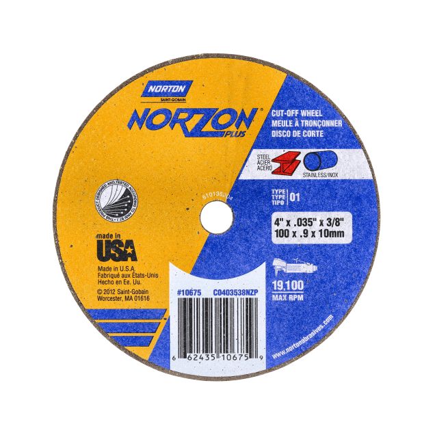 Norton NorZon Plus CA Straight Grinder Type 41 Cut-Off Wheel Metal, series photo