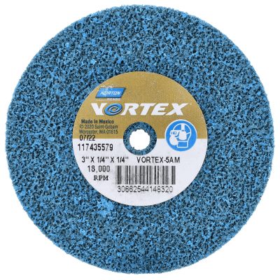 Norton Carbon Steel Crimped Wire Arbor Bench Wheel Brush, series photo