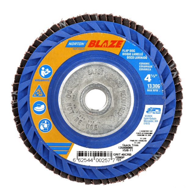 Norton Blaze CA Arbor Thread Plastic Flat Flap Disc, series photo