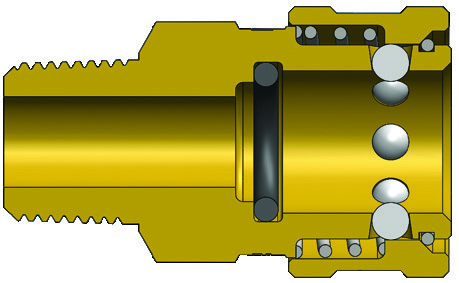 E-Series Straight-Through Interchange Coupler (Male Threads) family illustration