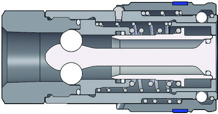 HT-Series ISO16028 Flush Face Interchange Coupler (Female Threads) family illustration