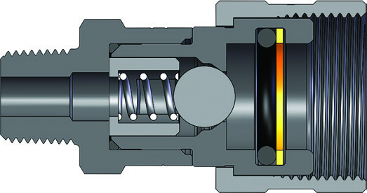 T-Series 10K Threaded Ball Coupler (Male Threads) family illustration