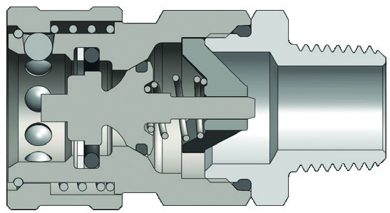 V-Series MIL-C-51234 Valved Coupler (Male Threads) family illustration