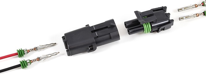 Sealed Push-to-Connect electrical connector with terminals and wire seals
