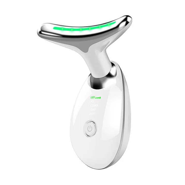 Beauty Facial Massager, 7 Color Wavy Acne Beauty Microcurrent Facial Device Skin Firming for Face Neck Beauty Device, view 3