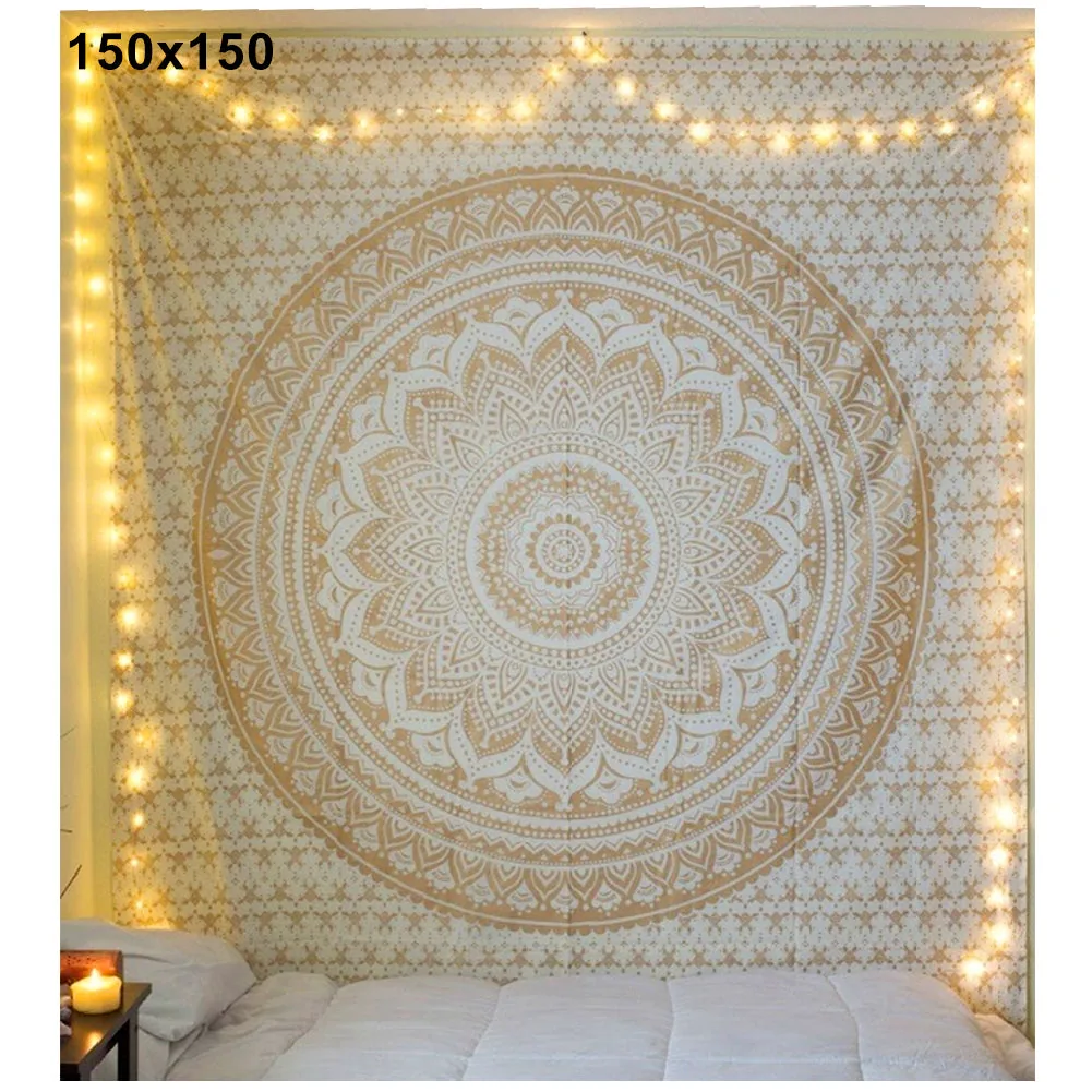 Bohemian Mandala Wall Tapestry and Yoga Mat Decor view 3