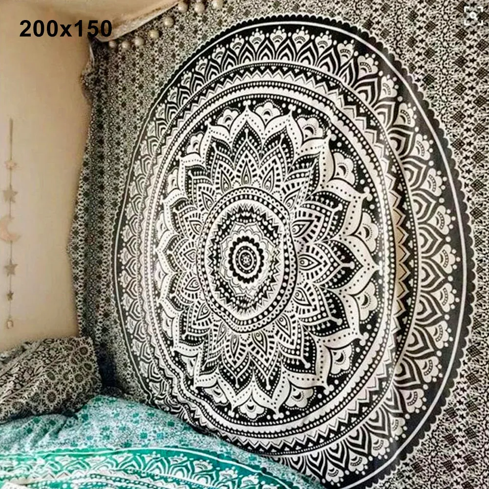 Bohemian Mandala Wall Tapestry and Yoga Mat Decor view 3