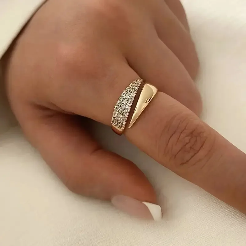 Elegant Adjustable Sparkle Ring view 2