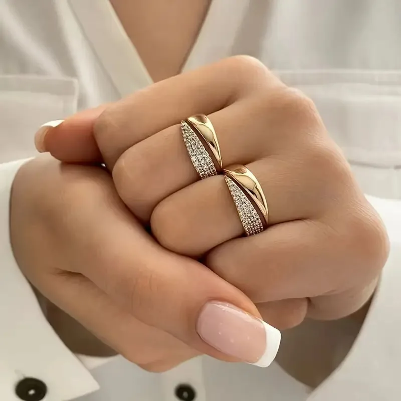 Elegant Adjustable Sparkle Ring view 3